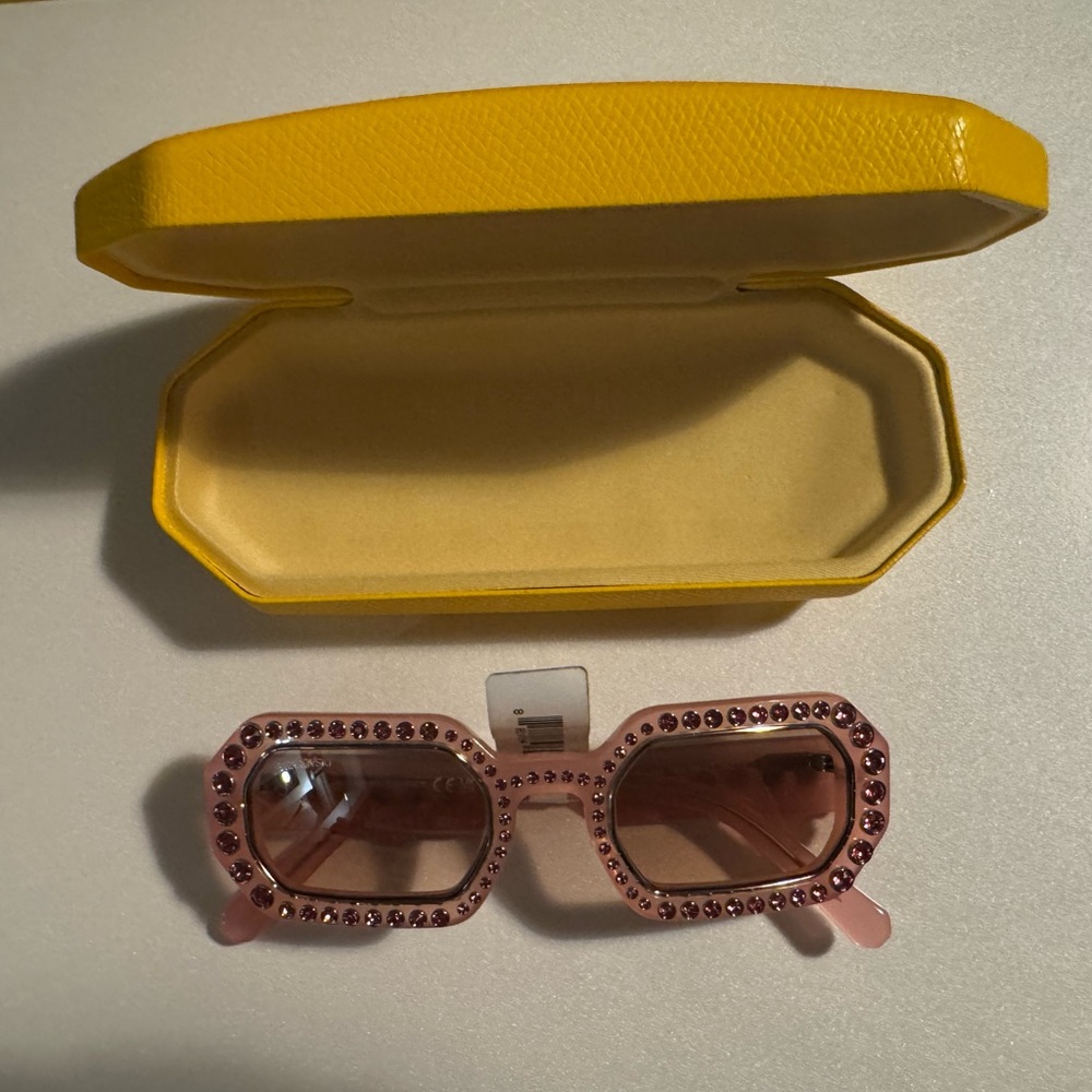 Swarovski Crystal Geometric Sunglasses